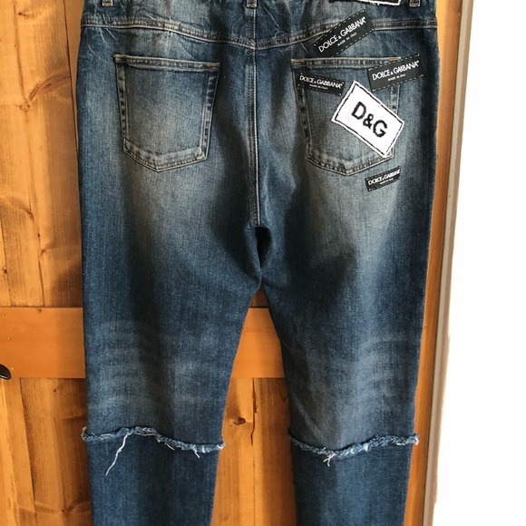 Dolce & Gabbana Jeans | Dolce Gabbana Embroideredripped Jeans | Poshmark